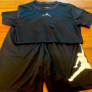 Black Youth Air Jordan Short Set Sz 10-12